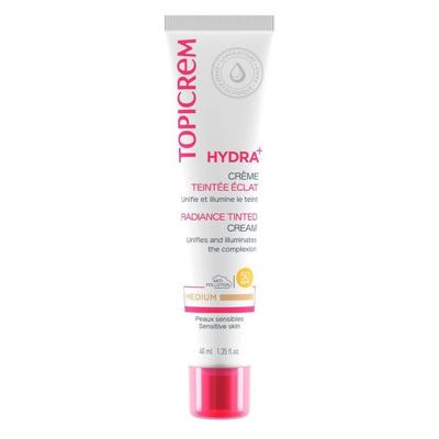 Topicrem Hydra+ Getinte Cr Eclat Medium 40ml Nf