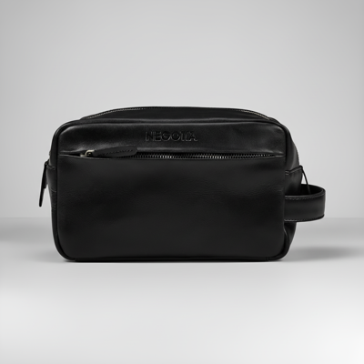 Alpha Apex Leren Toilettas Zwart - Luxe Toilettas van Leer | NEGOTIA