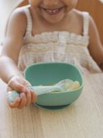 Silicone kom met zuignap BEABA groen