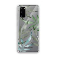 Tropical watercolor leaves: Samsung Galaxy S20 Transparant Hoesje