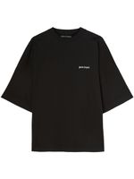 Palm Angels logo-embroidered cotton T-shirt - BLACK