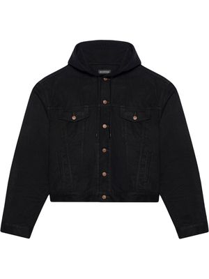 Balenciaga surchemise à capuche - Noir