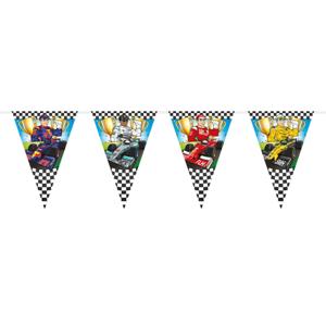 Verjaardagsfeest slinger - Race/Formule 1 thema - vlaggenlijnen - 6 meter