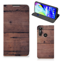 Motorola Moto G8 Power Book Wallet Case Old Wood