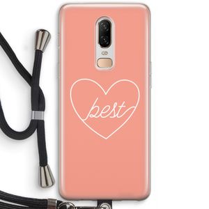 Best heart: OnePlus 6 Transparant Hoesje met koord