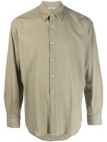 Auralee long-sleeved wool shirt - Vert