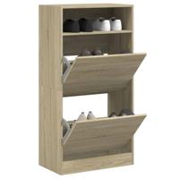 VidaXL Schoenenkast 60x34x116 cm bewerkt hout sonoma eikenkleurig
