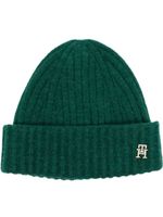 Tommy Hilfiger bonnet nervuré à plaque logo - Vert - thumbnail