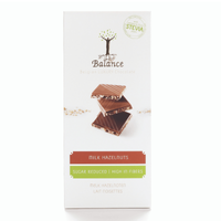 Balance Luxury chocolate melk hazelnoot stevia (85 gr)