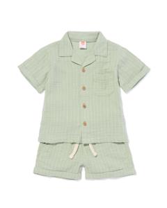HEMA Baby Kledingset Strepen Groen (groen)