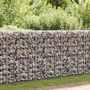 VidaXL Schanskorf met deksels 100x100x30 cm gegalvaniseerd draad
