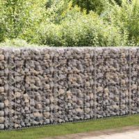 VidaXL Schanskorf met deksels 100x100x30 cm gegalvaniseerd draad