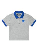 Versace Kids polo à motif Medusa brodé - Gris