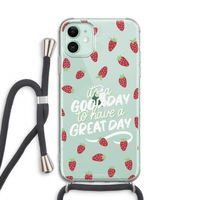 Don't forget to have a great day: iPhone 11 Transparant Hoesje met koord