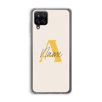 Amber Script: Samsung Galaxy A12 Transparant Hoesje