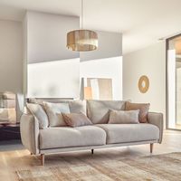 Kave Home 3-zits Bank 'Carlota' Micro-bouclé, kleur Beige