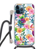 Tropisch 2: iPhone 12 Pro Max Transparant Hoesje met koord