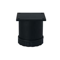 Stalen meubelpoot zwart rond ø 6 cm en hoogte 7-9 cm Stalen meubelpoot zwart rond ø 6 cm en hoogte 7-9 cm