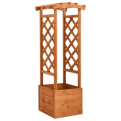 VidaXL Latwerkplantenbak met boog 49x39x130 cm vurenhout