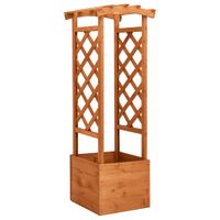 VidaXL Latwerkplantenbak met boog 49x39x130 cm vurenhout - thumbnail