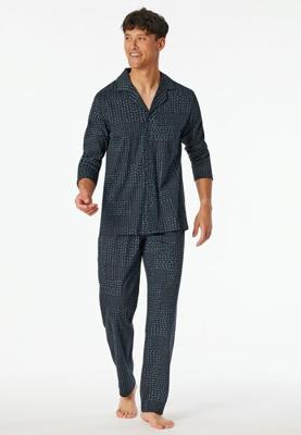 Schiesser Schiesser Pyjama Long graphite 182656 50/M