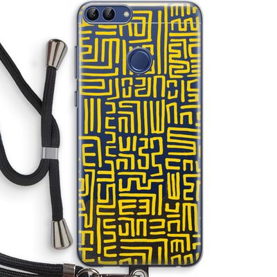 Majorelle Blue Print: Huawei P Smart (2018) Transparant Hoesje met koord