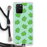 Groene blaadjes: Samsung Galaxy S10 Lite Transparant Hoesje met koord