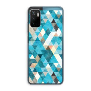 Gekleurde driehoekjes blauw: Xiaomi Poco M3 Pro 5G Transparant Hoesje