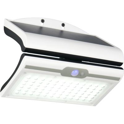 LED Tuinverlichting - Trion Adera - Wandlamp Buitenlamp - 1 Lichtpunt van 5 Watt - Natuurlijk Wit 4000K - Schemeringsensor - Bewegingssensor - IP44 - Wit - Kunststof