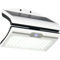 LED Tuinverlichting - Trion Adera - Wandlamp Buitenlamp - 1 Lichtpunt van 5 Watt - Natuurlijk Wit 4000K - Schemeringsensor - Bewegingssensor - IP44 - Wit - Kunststof