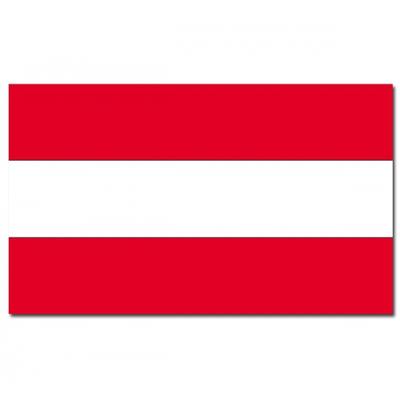 Vlag van Oostenrijk - 90 x 150 cm - Oostenrijkse landen vlag - polyester - met ringen