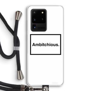 Ambitchious: Samsung Galaxy S20 Ultra Transparant Hoesje met koord