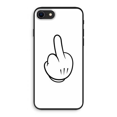 Middle finger white: iPhone 8 Biologisch afbreekbaar hoesje