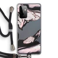 Roze stroom: Samsung Galaxy A72 5G Transparant Hoesje met koord