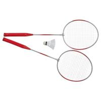 Badminton rackets en shuttle setje - kunststof - rood - buiten spelen - tennis   -