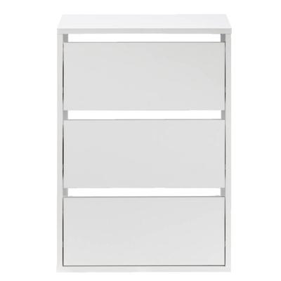 Leen Bakker - Ladeblok Genua - Wit - 70x50x40 Cm - Spaanplaat - Zwart