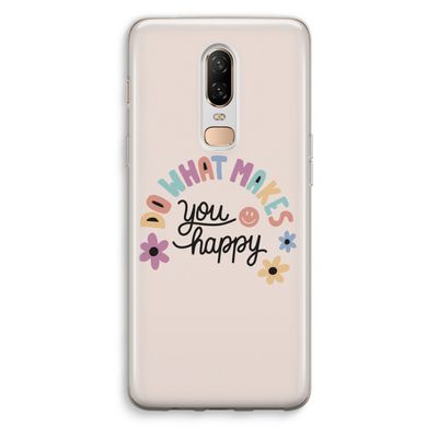 Happy days: OnePlus 6 Transparant Hoesje