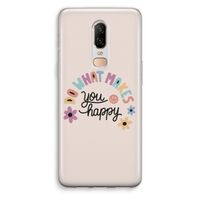 Happy days: OnePlus 6 Transparant Hoesje