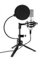 Vonyx CM300S USB studio microfoon met popfilter - Titanium - thumbnail