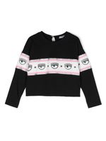 Chiara Ferragni Kids sweat à bande logo - Noir - thumbnail