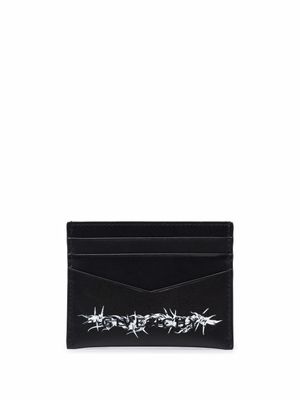 Givenchy porte-cartes en cuir à logo - Noir
