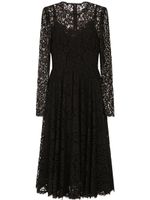 Dolce & Gabbana robe en dentelle à manches longues - Noir