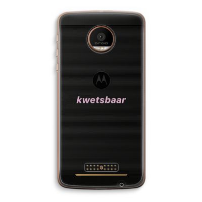 kwetsbaar: Motorola Moto Z Force Transparant Hoesje