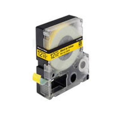 Huismerk Epson LC-4YBP9 (C53S625403) Labeltape 12mm Zwart op Geel