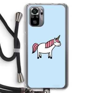 Eenhoorn: Xiaomi Redmi Note 10S Transparant Hoesje met koord