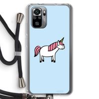 Eenhoorn: Xiaomi Redmi Note 10S Transparant Hoesje met koord