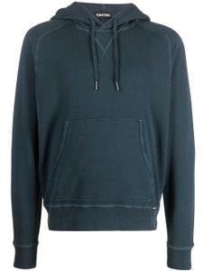 TOM FORD hoodie à effet-usé - Bleu