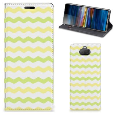 Sony Xperia 10 | Hoesje met Magneet | Waves Yellow