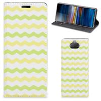 Sony Xperia 10 | Hoesje met Magneet | Waves Yellow