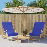 VidaXL Strandhanddoeken 2 st 400 g/m² 60x135 cm stof koningsblauw